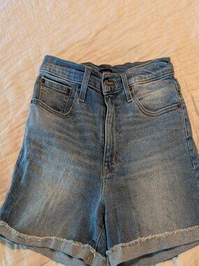 J Crew, high waisted jeans shorts